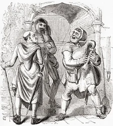 Miller, Manciple and Reeve, de Old England: A Pictorial Museum, pub. 1847