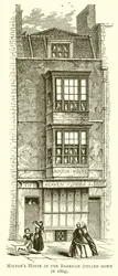 Miltons House no Barbican (puxado para baixo em 1864)