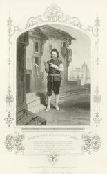 O Sr. Buckstone como Lancelot Gobbo, O Mercador de Veneza