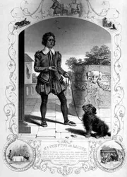 Sr. Compton como Lance, Acto IV Cena II, em Two Gentlemen of Verona, de William Shakespeare (1564-1616) (gravura)