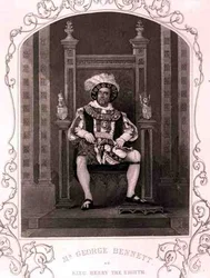 Sr. George Bennett como Rei Henrique VIII, na peça de William Shakespeare (1564-1616) (gravura)