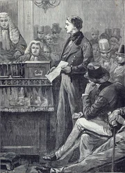 Sr. Gladstone fazendo seu discurso inaugural na Câmara dos Comuns