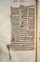 Sra. 27, f.97v: Página de uma cópia lustrada do Novo Testamento (vellum)