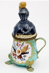 Pote de mostarda, Bilston, c.1780 (esmalte)