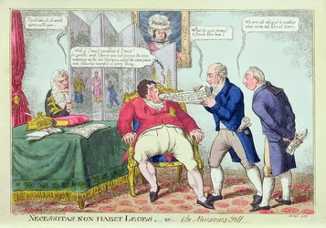 Necessitas Non Habet Leges, ou a Pílula Náusea, 1823 (gravura colorida à mão)