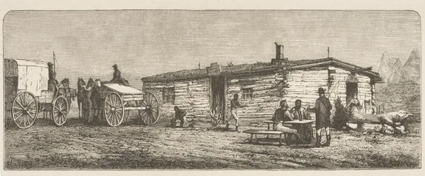 Antiga estação de correios perto de Denver