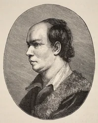 Oliver Goldsmith, ilustração da igreja de Inglaterra: Uma história para os povos por HDM Spence-Jones, bar. c.1910 (foto sépia)