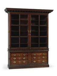 Uma de duas estantes da biblioteca de George II, c.1750