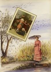 Página do final do livro de recortes vitoriano (multimídia)