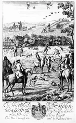 Partridge Hawking, de &39;The Gentleman&39;s Recreation&39; publicado por Richard Blome, 1686