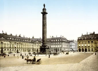 Place de la Colonne Vendôme, Paris (foto colorida à mão)
