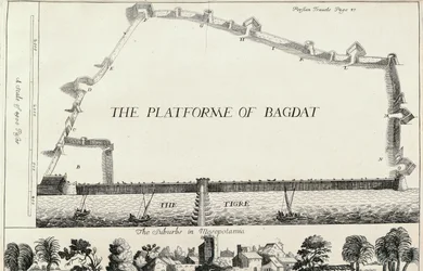 Plano de Bagdá, de uma tradução inglesa de Les Six Voyages de JB Tavernier