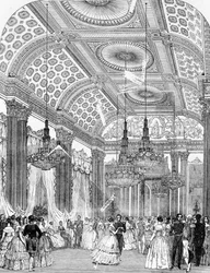 Polka Dance em um baile do estado no Palácio de Buckingham, 1848