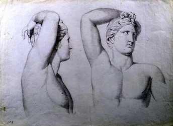 Retrato Bustos de Nus, c.1780 (giz sobre papel)