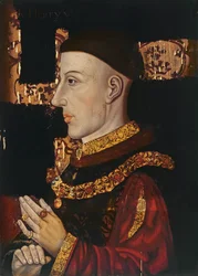 Retrato de Henrique V (1387-1422) (durante a restauração) (ver 99913)