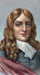 Retrato de John Milton (1608-1674) - Da série "Leaders of Men" - Cromolitografia - Escola Inglesa, século XX -