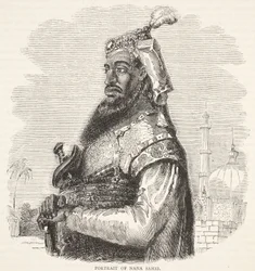 Retrato, de, nana, sahib, ilustração, de, cassells, ilustrado, história, de, inglaterra