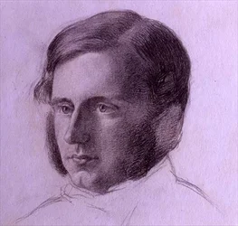 Retrato de um Cavalheiro, c.1840 (giz preto sobre papel)
