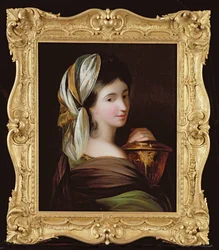 Retrato de uma senhora no vestido oriental, c.1890 (veja 215282 para o par)