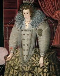 Retrato pensado para ser da rainha Elizabeth eu pendurado no grande salão