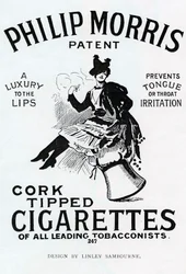 Poster para cigarros Philip Morris, desenhado por Linsay Sambourne, 1896
