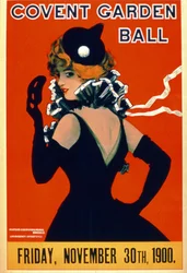 Cartaz do "Covent Garden Ball", sexta-feira, 30 de novembro de 1900 (litografia a cores)