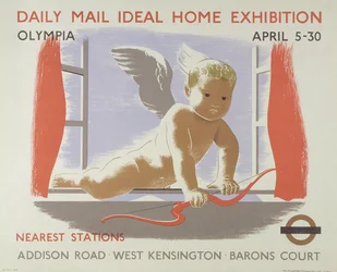 Cartaz para o Daily Mail Home Show Ideal em Kensington Olympia, Londres, 1938 (cor litho)