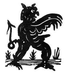 Demônio Priapic. ilustração de uma balada do início do século XVII Um aviso para todos os fígados lascivos