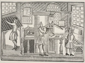 Escritório de impressão, c.1710