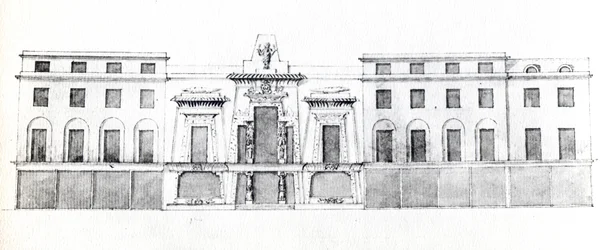 Proposta para o Egyptian Hall, Picadilly, 1810 (tinta no papel)