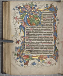 Psalter com calendário de uso Sarum, Fol 72 verso, c.1425-75 (tinta, tinta e ouro sobre velino)