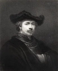 Rembrandt Harmens van Rijn (1606-69) de "A Galeria dos Retratos", publicado em 1833
