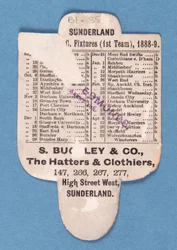 O verso de Cant be Beaten. Jogue Sunderland. Buckleys Bonés