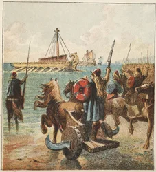 Os romanos conquistam a Bretanha, pub. 1890