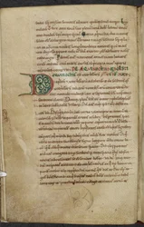 Real 13. A.XI, f.59vInicial D.De temporum ratione.Bede o VenerávelMiscelânea de trabalhos sobre computação e astronomia.Século XI-XII