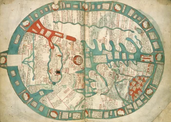 Royal 14 C IX ff.1v-2 Grande Mappa Mundi, de 
