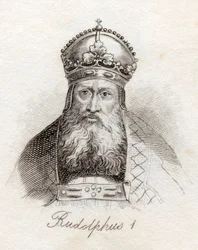 Rudolph I da Alemanha, do &39;Crabb&39;s Historical Dictionary&39;, publicado em 1825