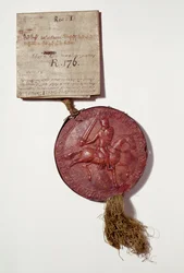 Selo do Rei Ricardo I (cera e pergaminho) (ref ChAntB349)