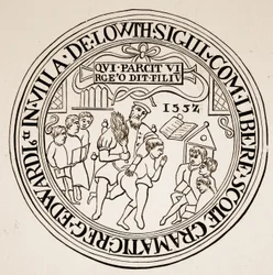 Escola Secundária do Selo de Louth, 1552 (foto sépia)