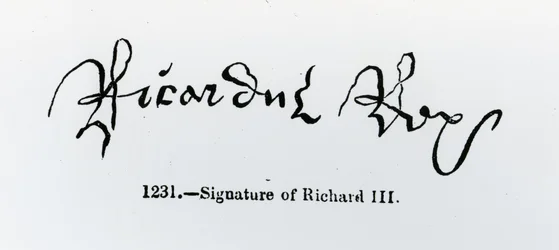 Assinatura de Ricardo III (1452-85) (foto bw)