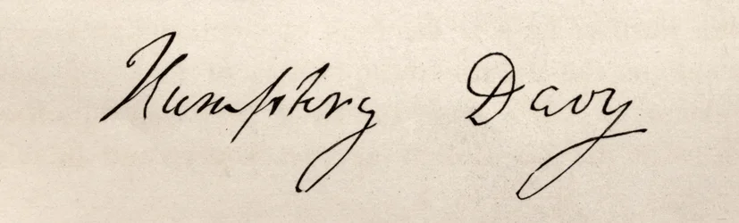 Assinatura de Sir Humphry Davy (1778-1829)