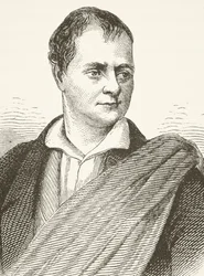 Sir Walter Scott, de "A História Nacional e Doméstica da Inglaterra", de William Hickman Smith Aubrey (1858-1916) publicou Londres, c.1890