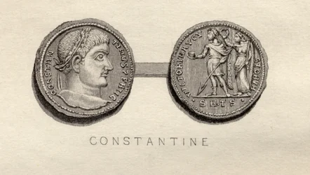 Moeda Solidus da época de Constantino I