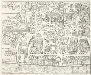 St. Pauls and Neighborhood, do Aggas Plan, 1563