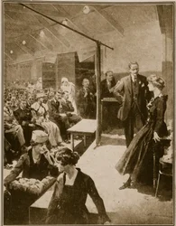 Performance de palco para soldados cegos na guerra, 1914-19