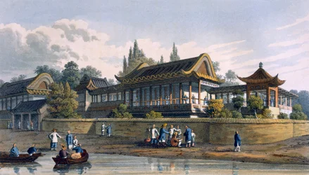 Palácio de Verão do Imperador, em frente à cidade de Tien-Sing, 1817
