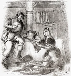Sumpnour e Pardoner, da Velha Inglaterra: A Pictorial Museum, pub. 1847