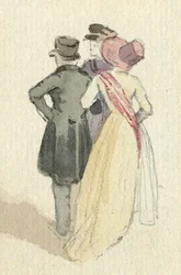 Três figuras, c.1825 (wc no papel)