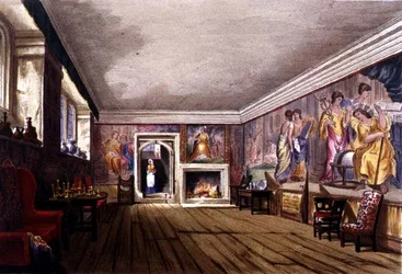 The Ante Room, Cotehele house, c.1830-40 (cor litho)