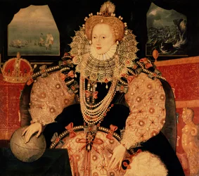 O retrato da Armada da Rainha Elizabeth I, c.1590